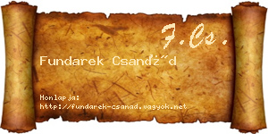Fundarek Csanád névjegykártya